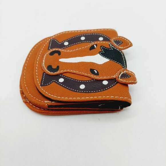 Claire's Pocket Wallet Horse Small Mini Brown Horse Shoe - Picture 9 of 10